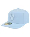 New Era Men's Light Blue Milwaukee Brewers Color Pack A-frame 59fifty Fitted Hat