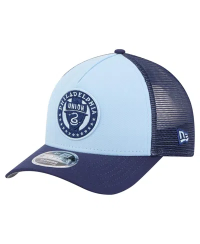 New Era Men's Light Blue Philadelphia Union Color Pack 9forty A-frame Adjustable Trucker Hat