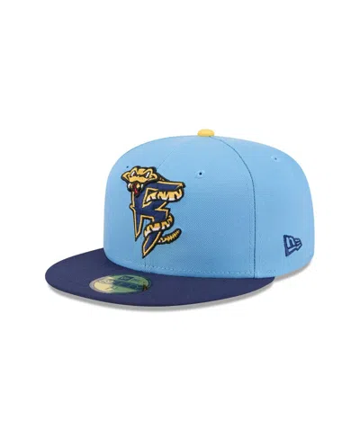 New Era Men's Light Blue Wisconsin Timber Rattlers Theme Nights 59fifty Fitted Hat