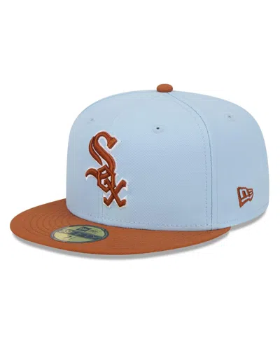 NEW ERA MEN'S LIGHT BLUE/BROWN CHICAGO WHITE SOX SPRING COLOR BASIC TWO-TONE 59FIFTY FITTED HAT