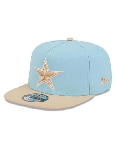 New Era Men's Light Blue/brown Dallas Cowboys Two-tone Color Pack A-frame 9fifty Snapback Hat