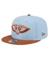 NEW ERA MEN'S LIGHT BLUE/BROWN NEW ORLEANS PELICANS 2-TONE COLOR PACK 9FIFTY SNAPBACK HAT