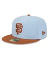 NEW ERA MEN'S LIGHT BLUE/BROWN SAN FRANCISCO GIANTS SPRING COLOR BASIC TWO-TONE 59FIFTY FITTED HAT