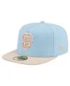 New Era Men's Light Blue/cream San Francisco Giants Two-tone Color Pack A-frame 59fifty Fitted Hat In Blue