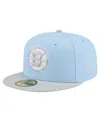 New Era Men's Light Blue/gray Boston Bruins Color Pack Two-tone 59fifty Fitted Hat In Light Blue