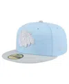 New Era Men's Light Blue/gray Chicago Blackhawks Color Pack Two-tone 59fifty Fitted Hat In Light Blue