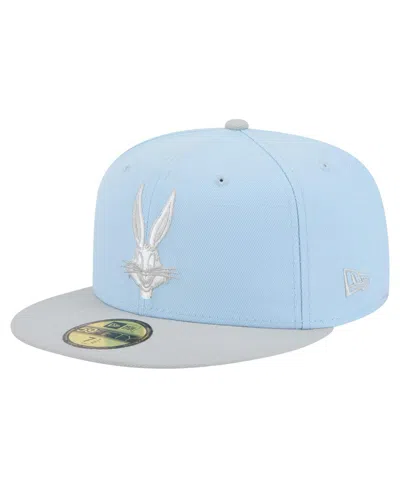New Era Men's Light Blue/gray Looney Tunes Two-tone Color Pack 59fifty Fitted Hat In Multi