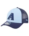 New Era Men's Light Blue/navy Arizona Diamondbacks 2-tone Color Pack 9forty M-crown A-frame Adjustable Hat