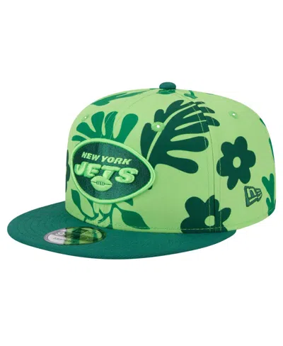 New Era Men's Light Green New York Jets Leafy 9fifty Snapback Hat