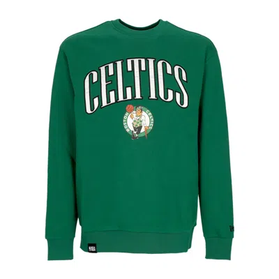 New Era Men's Lightweight Crewneck Sweatshirt Nba Arch Graphic Oversize Crew Boscel Kelly Green/white