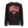 New Era Men's Lightweight Crewneck Sweatshirt Nba Arch Graphic Oversize Crew Chibul Black/front Door Red In Black/front Door Red