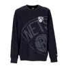 New Era Men's Lightweight Crewneck Sweatshirt Nba Washed Pack Graphic Crewneck Bronet Black In Black