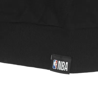 New Era Men's Lightweight Hooded Zip Sweatshirt Nba Enlarged Logo Full Zip Hoodie Milbuc In Black