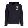 New Era Men's Lightweight Hooded Zip Sweatshirt Nba Script Graphic Fz Bronet Black/white In Blue