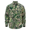 New Era Men's Long Sleeve Shirt L/s/jacket "jungle" All Over Lime Green In Unico
