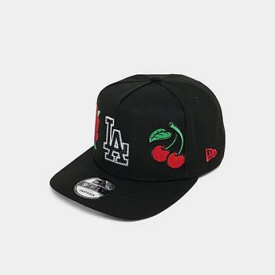 New Era Men's Los Angeles Dodgers Mlb Rose & Cherry Snapback Hat In Black