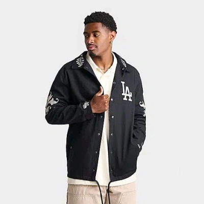 New Era Men's Los Angeles Dodgers Mlb Script Coach Jacket In Blue