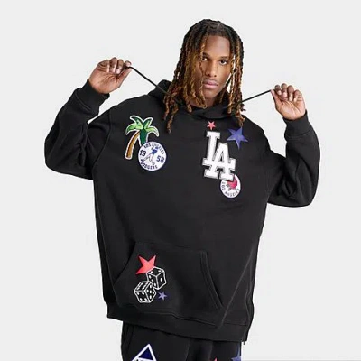 New Era Men's Los Angeles Dodgers Mlb Up There Fleece Hoodie In Black