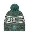 New Era Men's Midnight Green Philadelphia Eagles 2025 Sideline Cold Weather Cuffed Pom With Knit Hat In Green