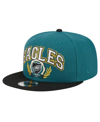 New Era Men's Midnight Green/black Philadelphia Eagles Team Establish 9fifty Snapback Hat In Green,black