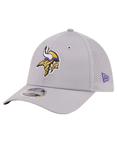 New Era Men's Minnesota Vikings 39thirty Stretch-fit Baseball Cap In Gray