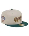 New Era Men's Natural/hunter Green Detroit Tigers Lifestyle Tree Bark Fill 59fifty Fitted Hat In Natural,hunter Green