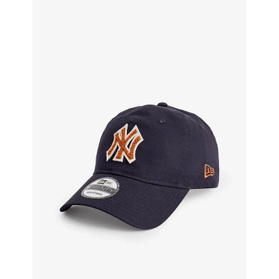 New Era Mens Navy 9twenty New York Yankees Brand-embroidered Cotton-twill Cap In Blue,brown