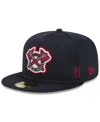New Era Men's Navy Atlanta Braves 2024 Clubhouse 59fifty Fitted Hat In Navy