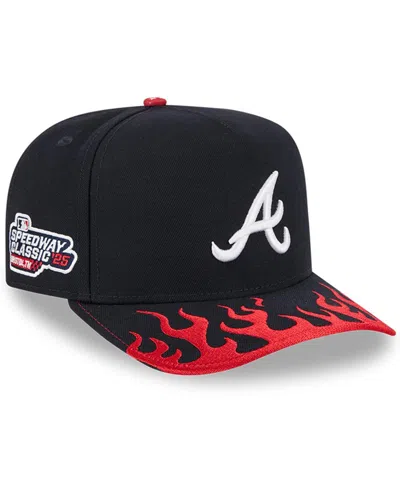 New Era Men's Navy Atlanta Braves 2025 Mlb Speedway Classic A-frame 59fifty Fitted Hat In Blue