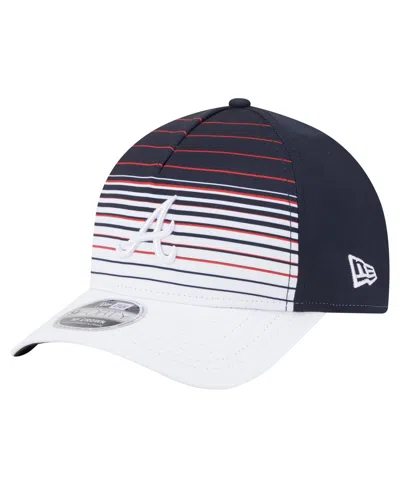New Era Men's Navy Atlanta Braves Gradient 9forty M-crown Adjustable Hat