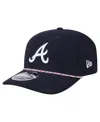 New Era Men's Navy Atlanta Braves Multi-rope 9seventy Stretch-snap Hat In Navy
