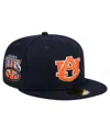 New Era Navy  Auburn Tigers Throwback 59fifty Fitted Hat In Navy