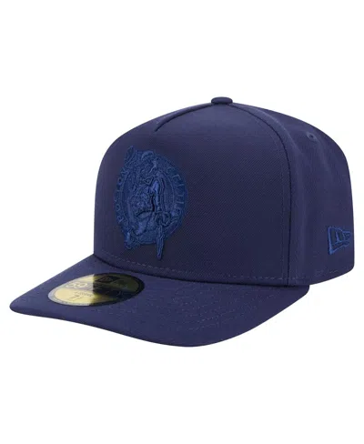 New Era Men's Navy Boston Celtics Colorpack A-frame Pinch Front 59fifty Fitted Hat
