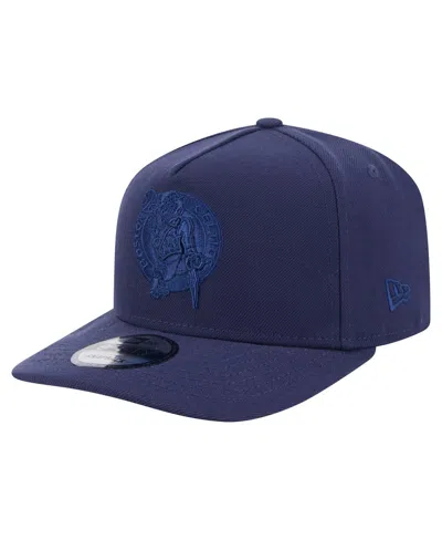 New Era Men's Navy Boston Celtics Colorpack A-frame Pinch Front 9fifty Snapback Hat In Blue