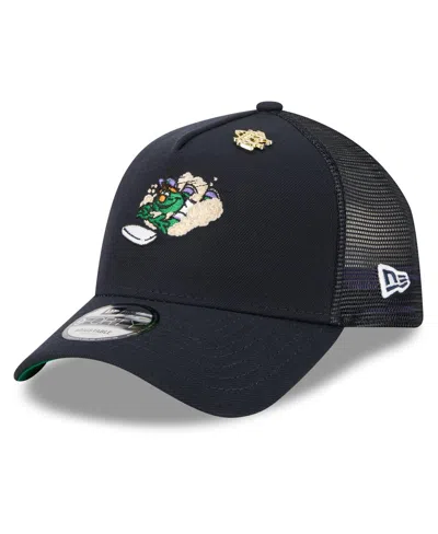 New Era Men's Navy Boston Red Sox 2025 Big League Chew A-frame 9forty Adjustable Trucker Hat In Blue