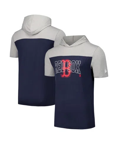 New Era Men's Navy Boston Red Sox Active Brushed Hoodie T-shirt