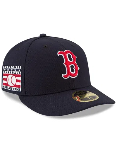 NEW ERA MEN'S NAVY BOSTON RED SOX NATIONAL BASEBALL HALL OF FAME LOW PROFILE 59FIFTY FITTED HAT