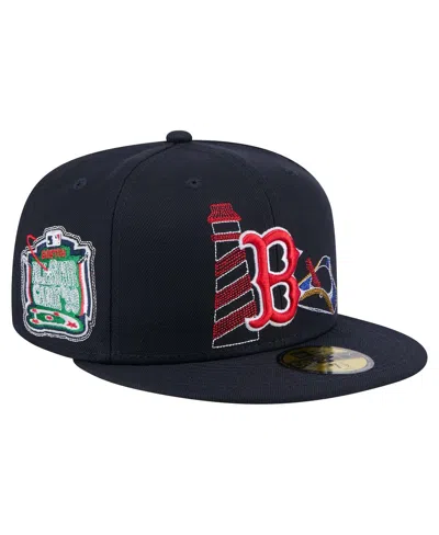 New Era Men's Navy Boston Red Sox State Stitch 59fifty Fitted Hat