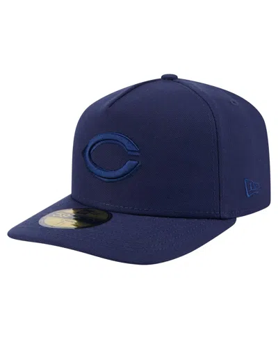 New Era Men's Navy Cincinnati Reds Color Pack A-frame 59fifty Fitted Hat In Blue