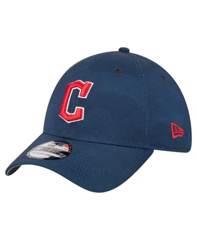 New Era Men's Navy Cleveland Guardians Tonal Camo 39thirty Flex Hat In Blue
