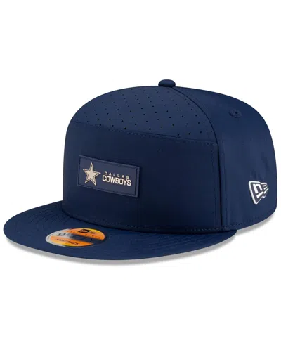 New Era Kids' Men's Navy Dallas Cowboys 2025 Sideline Split Panel 9fifty Snapback Hat In Blue