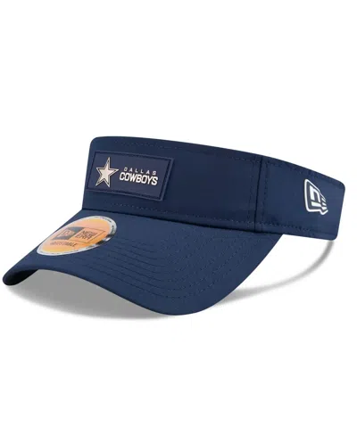 New Era Men's Navy Dallas Cowboys 2025 Sideline Visor Hat In Blue