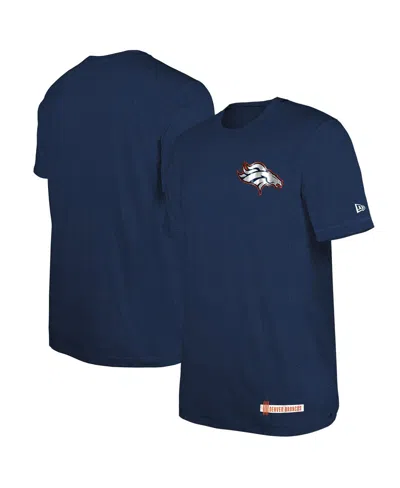 New Era Men's Navy Denver Broncos 2024 Nfl Training Camp T-shirt In Heather Navy