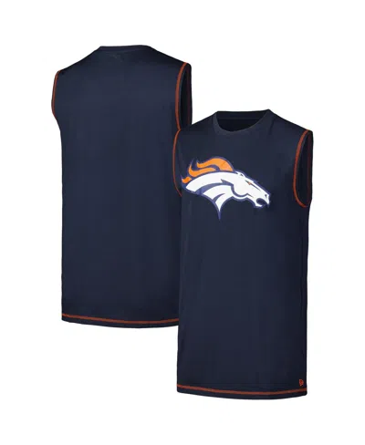 New Era Men's Navy Denver Broncos Tank Top