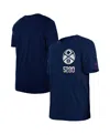 New Era Men's Navy Denver Nuggets 2024/25 City Edition Chenille Heavyweight T-shirt In Blue