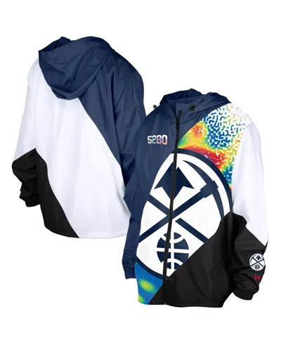 New Era Men's Navy Denver Nuggets 2024/25 City Edition Full-zip Windbreaker Jacket In Blue