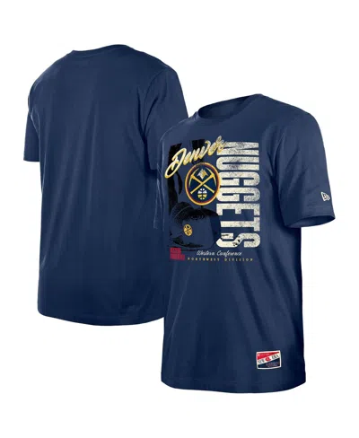 New Era Men's Navy Denver Nuggets Distressed Throwback Vintage Color Pack T-shirt In Blue