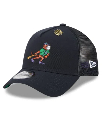 New Era Men's Navy Detroit Tigers 2025 Big League Chew A-frame 9forty Adjustable Trucker Hat In Blue
