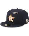 New Era Men's Navy Houston Astros 2025 59fifty Day 59fifty Fitted With Pins Hat