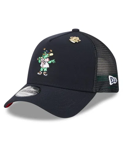 New Era Men's Navy Houston Astros 2025 Big League Chew A-frame 9forty Adjustable Trucker Hat In Blue